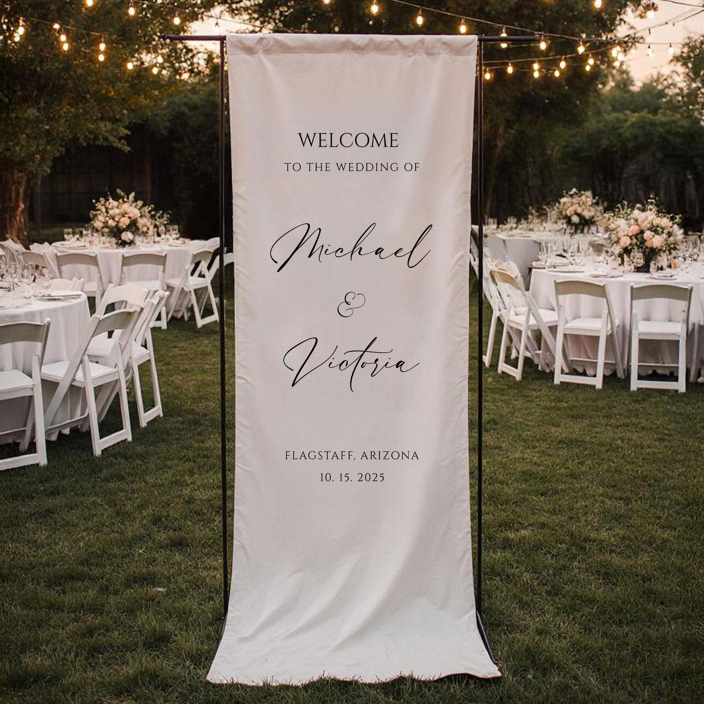 Modern Wedding Welcome Sign, Fabric Sign, Wedding Fabric Welcome Sign, Custom Wedding Sign, Boho Wedding, Wedding Welcome Sign