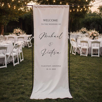 Modern Wedding Welcome Sign, Fabric Sign, Wedding Fabric Welcome Sign, Custom Wedding Sign, Boho Wedding, Wedding Welcome Sign