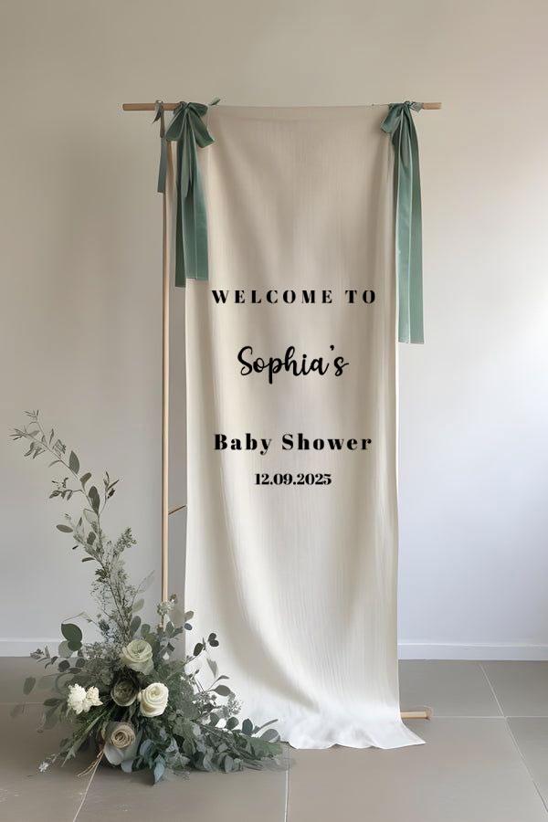 Minimalist Baby Shower Welcome Sign Template Editable | Custom Printable Baby Shower Decoration | Modern Baby Shower Party Sign Digital