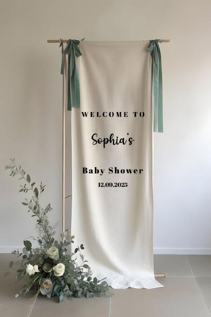Minimalist Baby Shower Welcome Sign Template Editable | Custom Printable Baby Shower Decoration | Modern Baby Shower Party Sign Digital