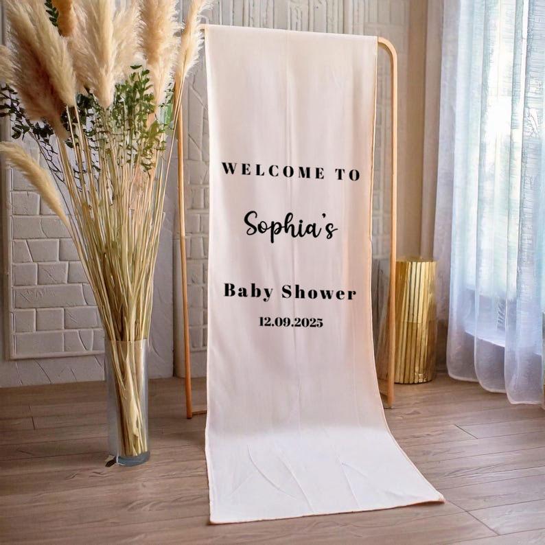 Minimalist Baby Shower Welcome Sign Template Editable | Custom Printable Baby Shower Decoration | Modern Baby Shower Party Sign Digital