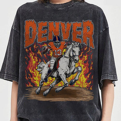 Denver Bronco Football Skull Vintage Shirt
