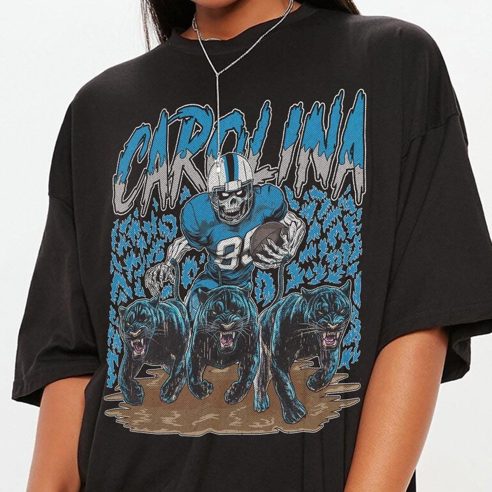 Carolina Panther Football Skull Vintage Shirt