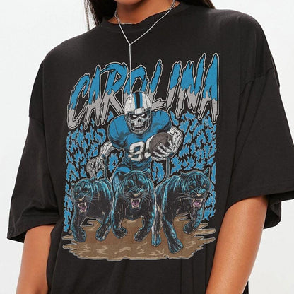 Carolina Panther Football Skull Vintage Shirt