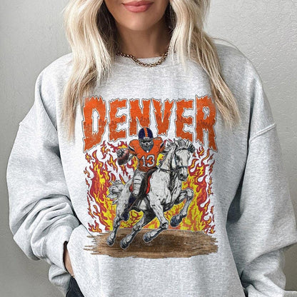 Denver Bronco Football Skull Vintage Shirt