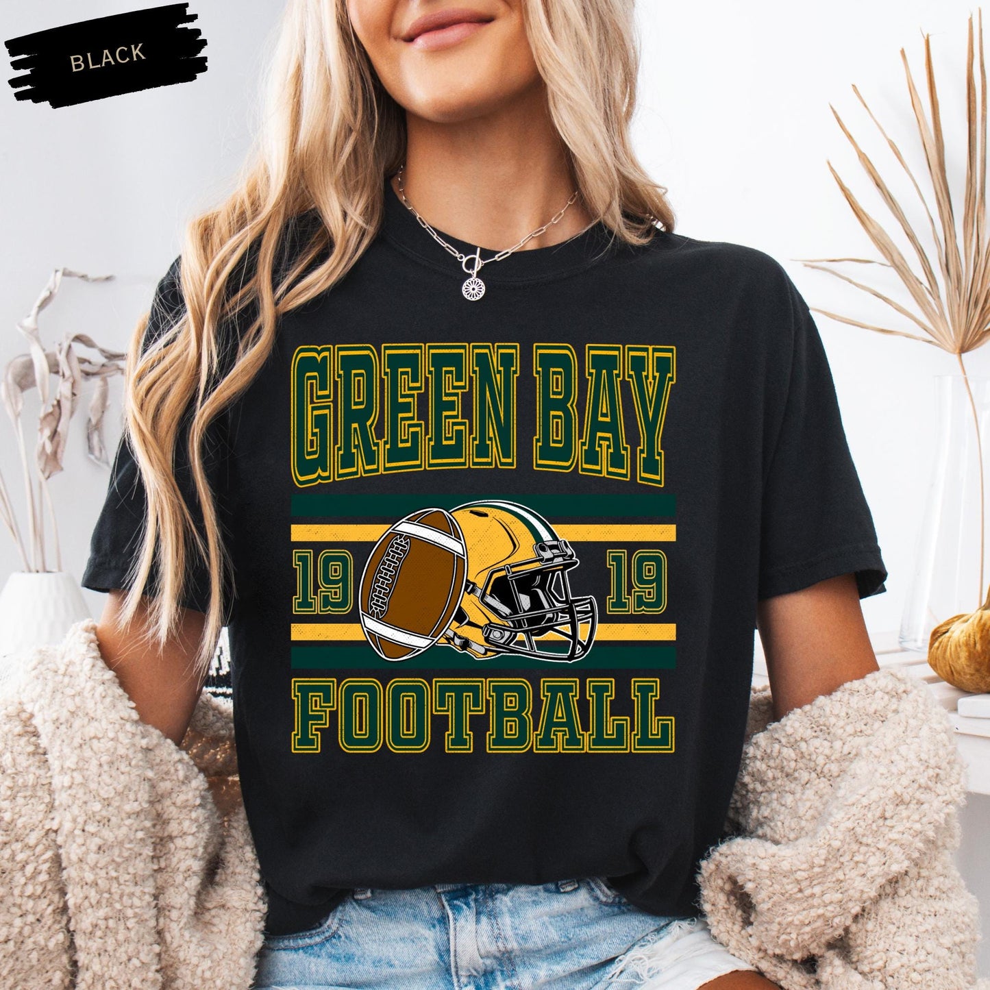 Comfort Colors Green Bay Football T-Shirt, Unisex Football Shirt, Green Bay Football Tee, Game Day T-Shirt, Green Bay Sports Gear Shirt