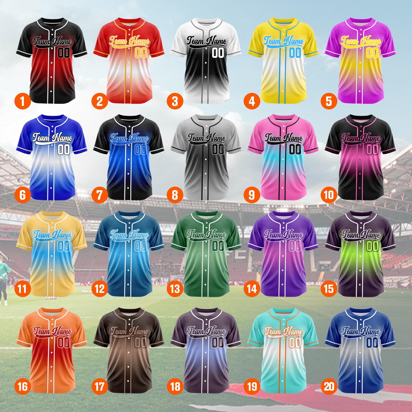 Custom baseball uniform personalized jersey custom name and number game day jerseys baseball button down tops gift for baseball fans