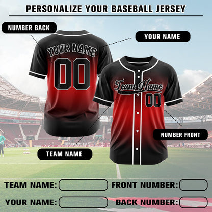 Custom baseball uniform personalized jersey custom name and number game day jerseys baseball button down tops gift for baseball fans