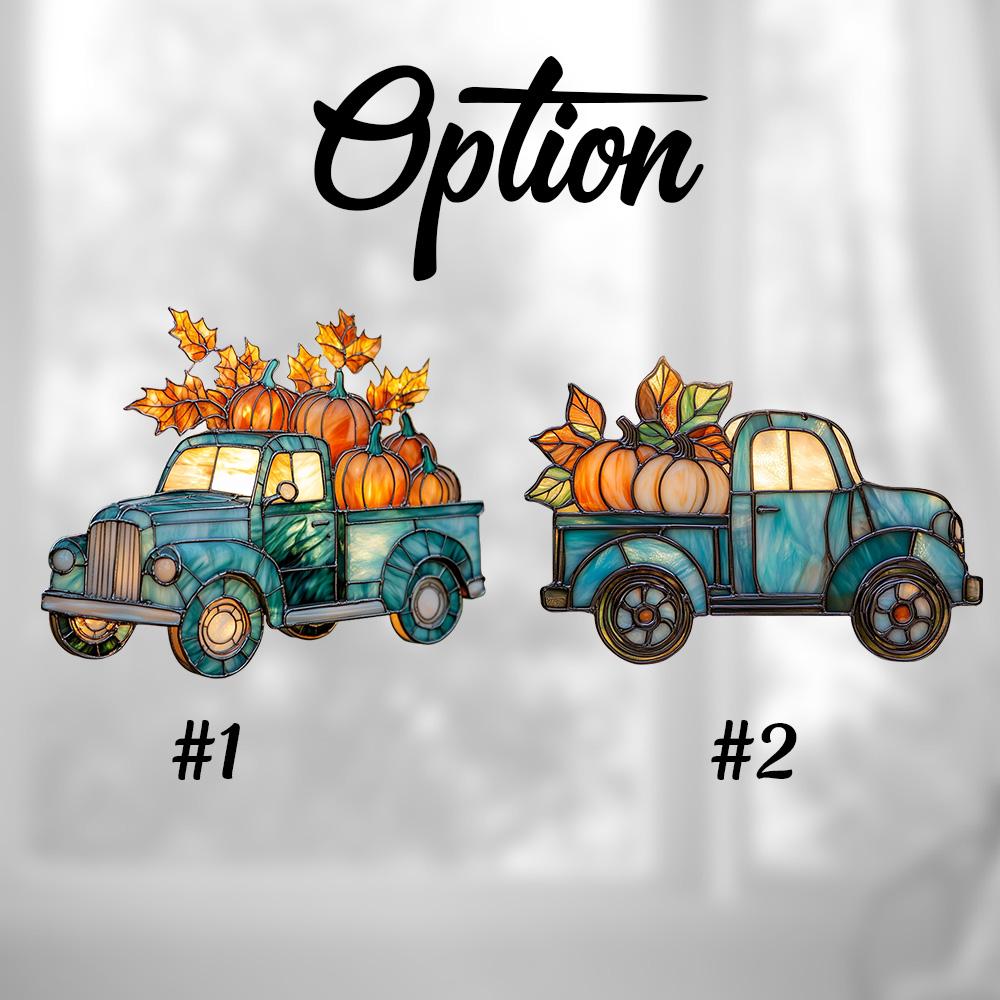 Fall Truck Window Hanging Decoration, Pumpkin Harvest Window Art, Rustic Farmhouse Window Decor, Autumn Home Window Hanging Gift Idea