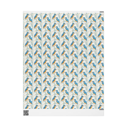 Birding Gift Wrap Roll, Bird Watching Wrapping Paper with Colorful Wildlife for Nature Party Favors #36