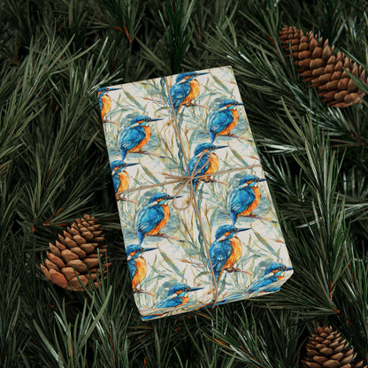 Nature Inspired Bird Wrapping Paper Roll, Outdoor Wildlife Gift Wrap for Birdwatching Enthusiasts #34
