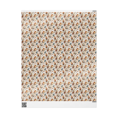 Feathered Friends Wrapping Paper Roll, Bird Watching Gift Wrap for Bird Lovers and Wildlife Fans #23