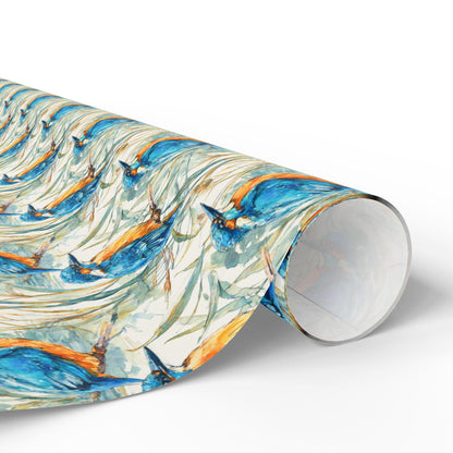 Nature Inspired Bird Wrapping Paper Roll, Outdoor Wildlife Gift Wrap for Birdwatching Enthusiasts #34