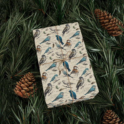 Colorful Bird Watching Wrapping Paper for Nature Enthusiasts, Gift Wrap with Bird Illustrations, Outdoor Birding Gift Supplies #6