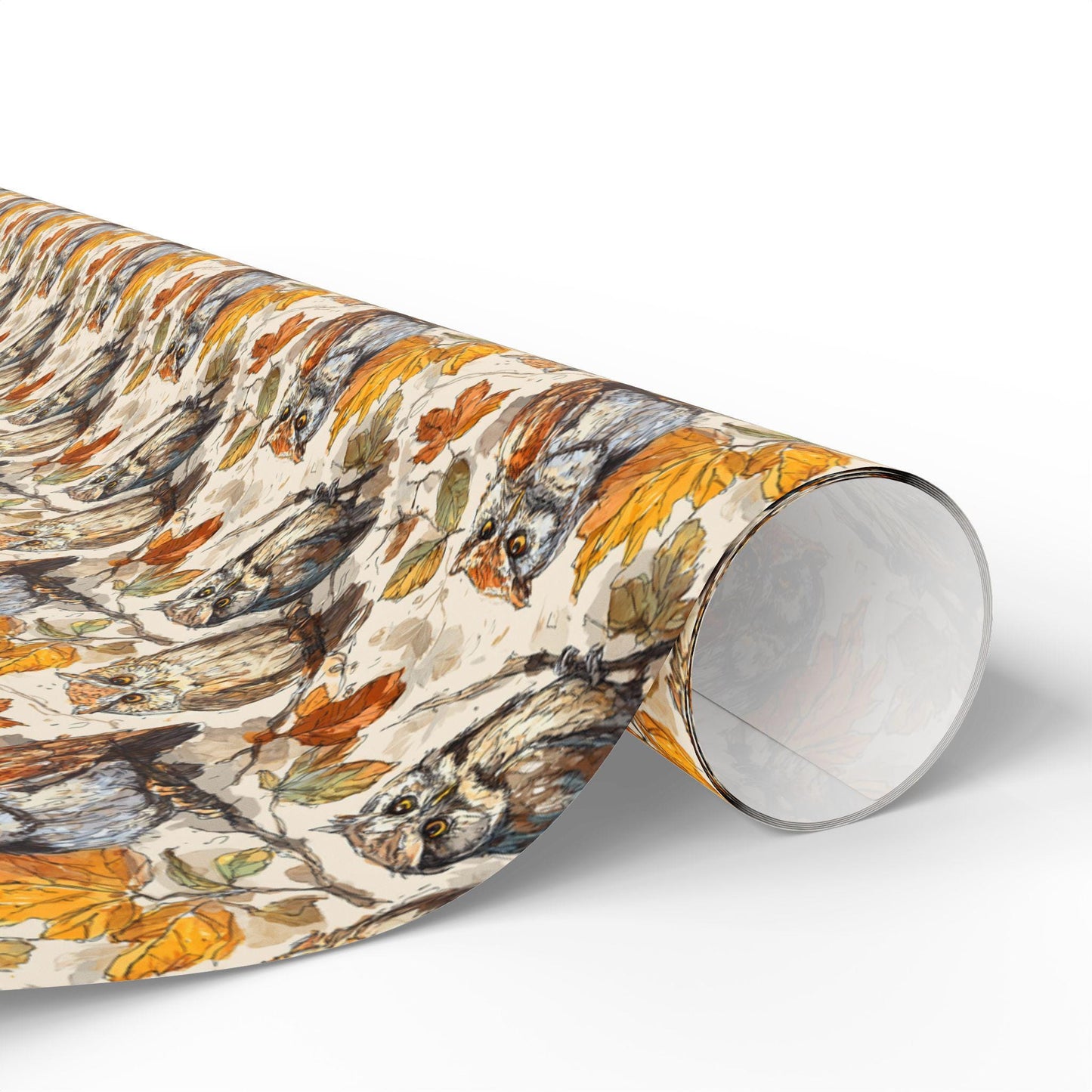 Bird Watching Wrapping Paper Roll, Woodland Bird Gift Wrap for Outdoor Adventures and Nature Gifting #22