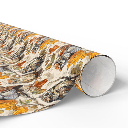 Bird Watching Wrapping Paper Roll, Woodland Bird Gift Wrap for Outdoor Adventures and Nature Gifting #22