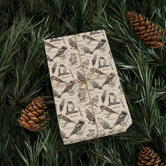 Birding Gift Wrap Paper for Bird Watchers and Nature Fans, Wildlife Wrapping Paper with Birds and Trees, Gift Packaging for Birders #7