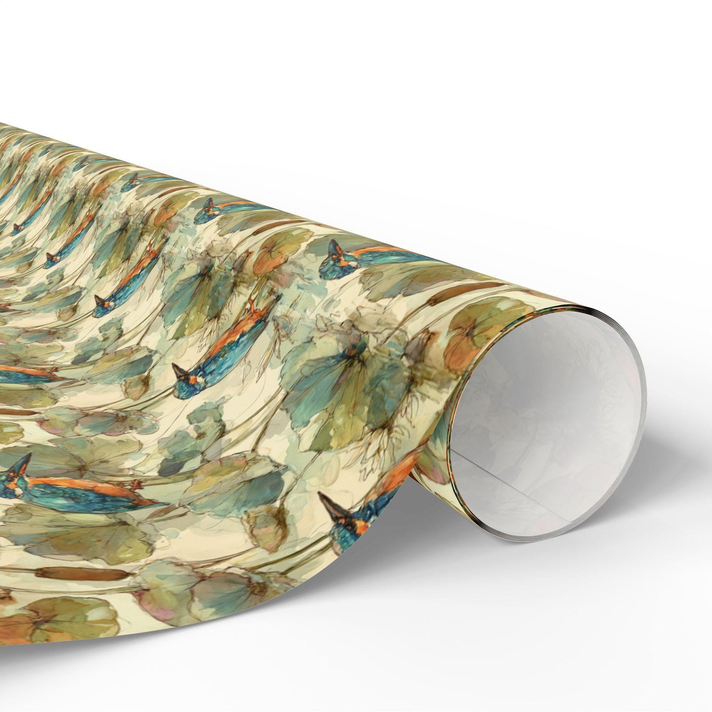 Bird Watching Wrapping Paper Roll, Gift Wrap for Ornithologists and Nature Enthusiasts with Birds and Leaves #13