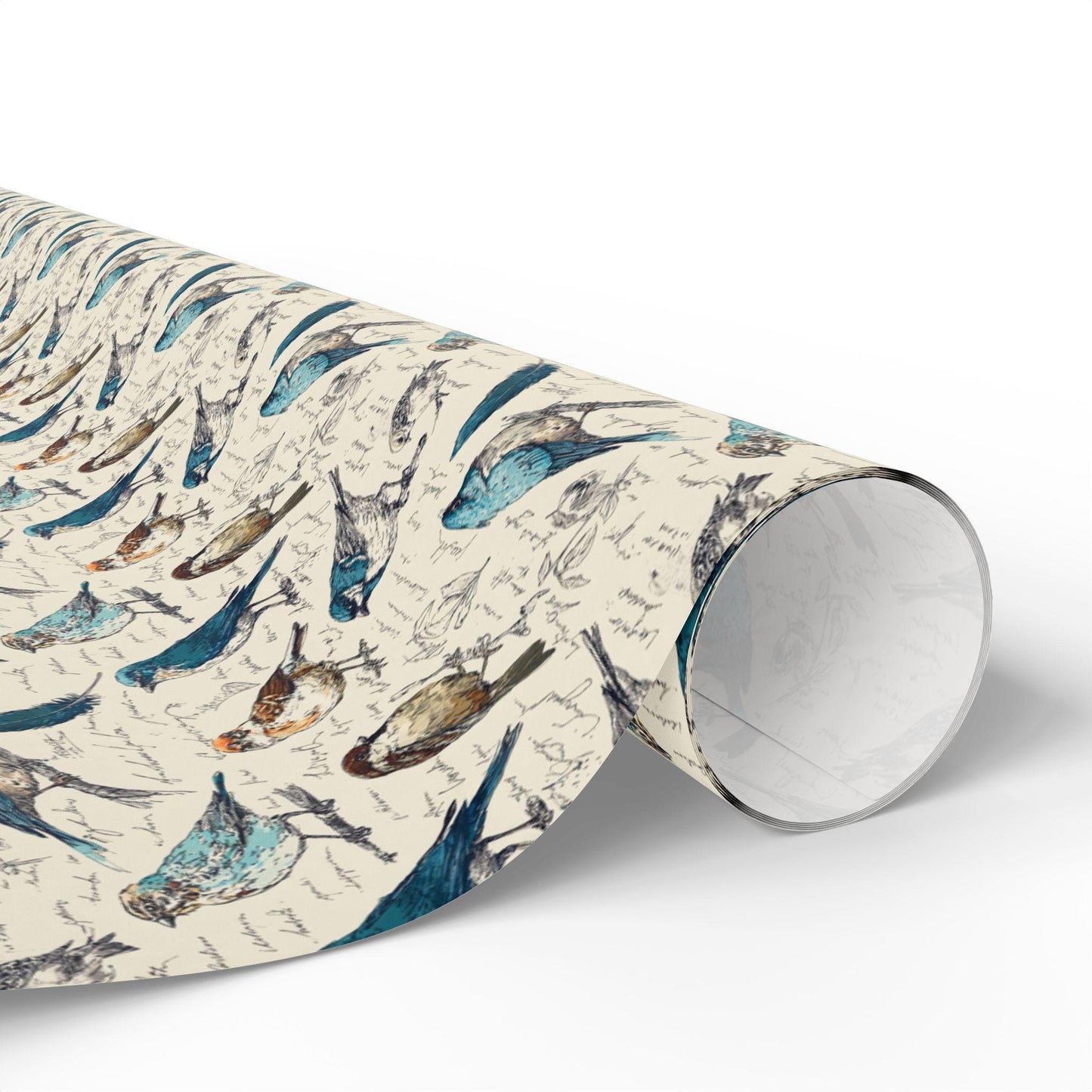 Bird Lover Gift Wrap for Bird Watching Fans, Beautiful Wrapping Paper with Watercolor Birds, Nature Inspired Gift Packaging #5