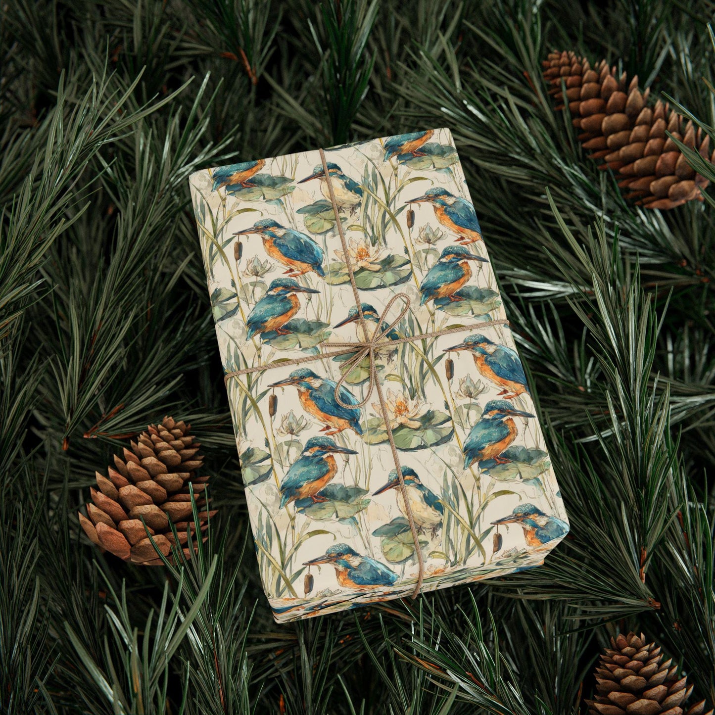 Bird Lover Wrapping Paper Roll, Bird Watching Gift Wrap with Feathers, Branches, and Wildlife Patterns #12