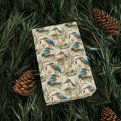 Bird Lover Wrapping Paper Roll, Bird Watching Gift Wrap with Feathers, Branches, and Wildlife Patterns #12