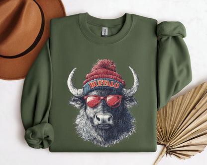 Buffalo Football Graphic Sweatshirt, Vintage Buffalo Football Shirt, Buffalo Shirt, Football Shirt, Buffalo Fans Gift Tee