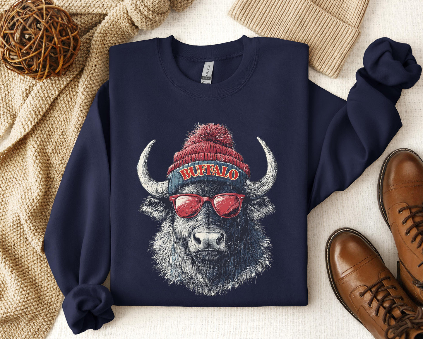 Buffalo Football Graphic Sweatshirt, Vintage Buffalo Football Shirt, Buffalo Shirt, Football Shirt, Buffalo Fans Gift Tee