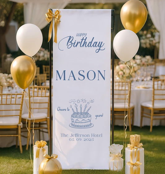 Custom Birthday Banner, Personalised Birthday Banner, Birthday Flag, Fabric Sign, Fabric Birtday Sign, Birthday Wall Art, Baby Shower Banner