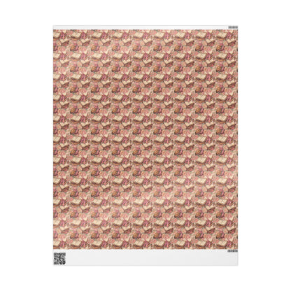 Elegant Christian Baptism Wrapping Paper | Coquette Watercolor Gift Wrap for Baby Girl #22