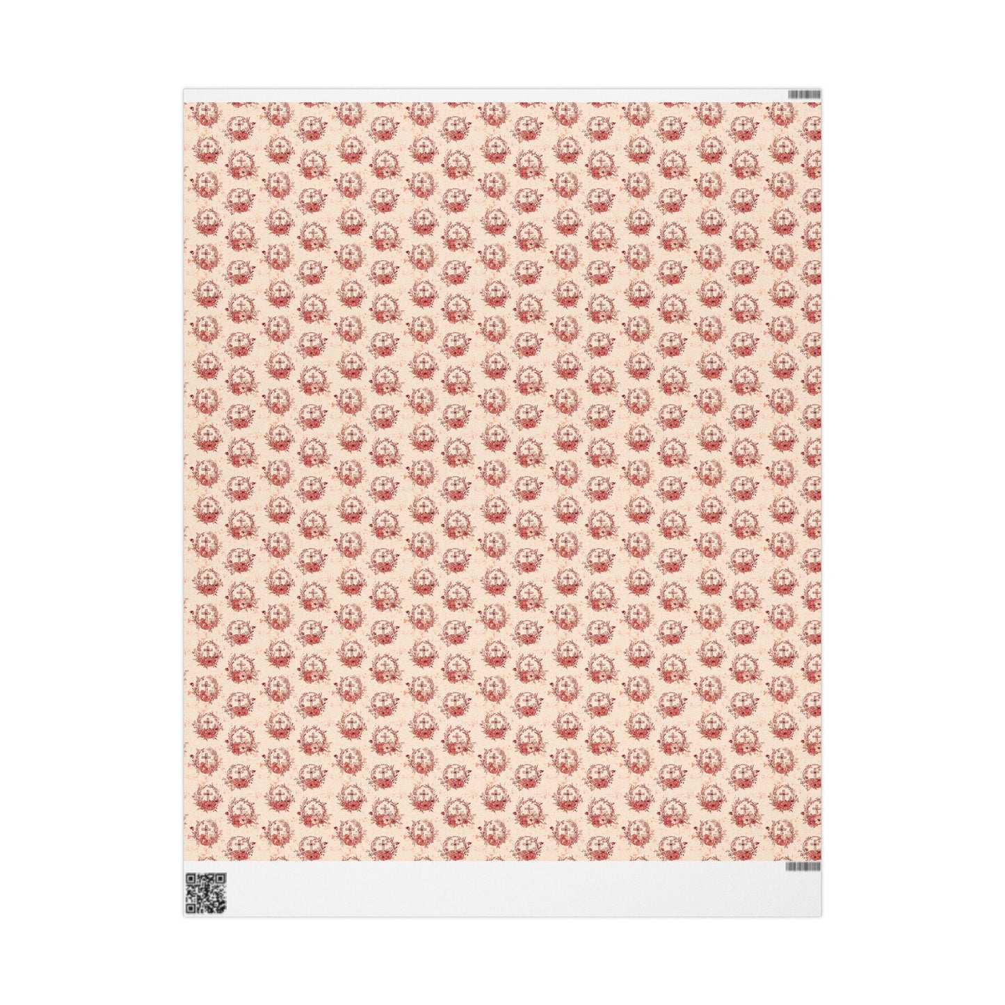 Christian Gift Wrap Baptism Theme Watercolor Floral | Coquette Aesthetic Wrapping Paper for Baby Dedication or Christening #2