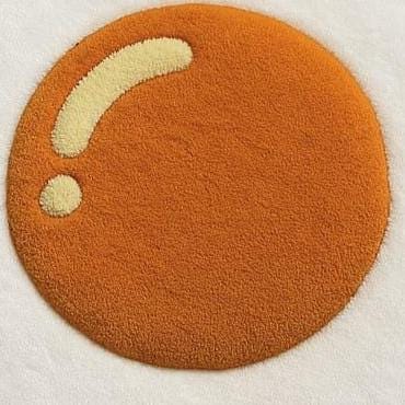 Fried Egg Rug: Handmade Tufted Cotton & Wool, Funny Kitchen Decor