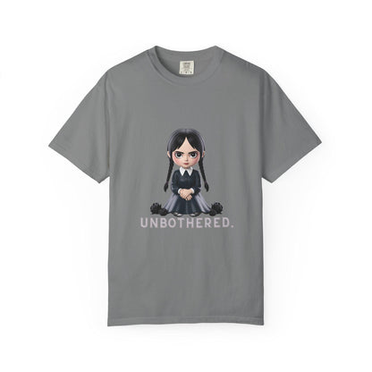 Unbothered Wednesday Addams Inspired T-Shirt | ADULT Gothic Aesthetic Comfort Colors Tee | Spooky Season Streetwear Unisex Shirt