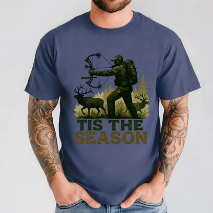 Bowhunter Elk Graphic Tee: Men's Fall Hunting Shirt