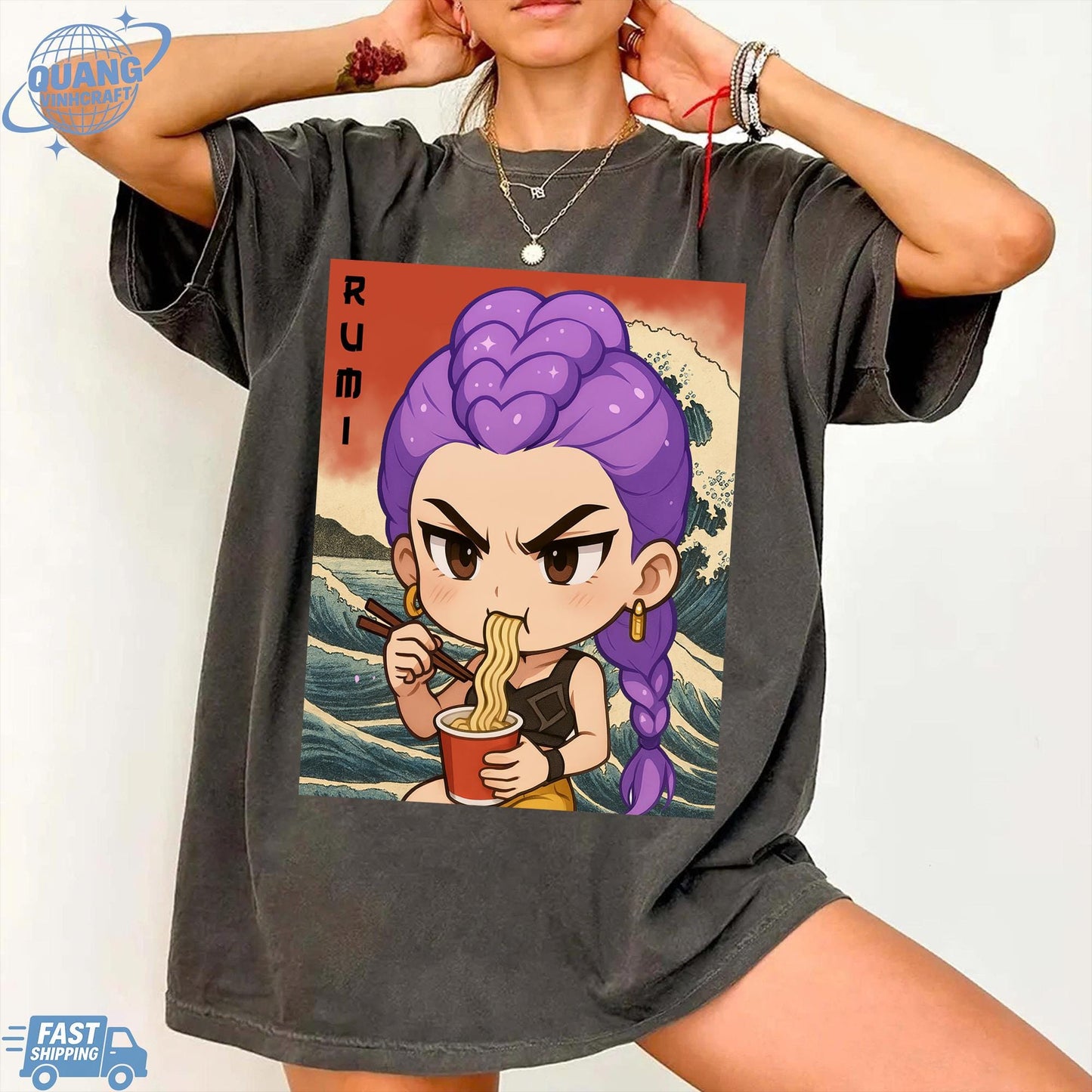 Rumi Huntrix Demon Hunters T Shirts, Huntrix Girls Tshirt, Demon Hunter Merch, Gift for Kpop Fan, Derpy Tiger Shirt, Sussy