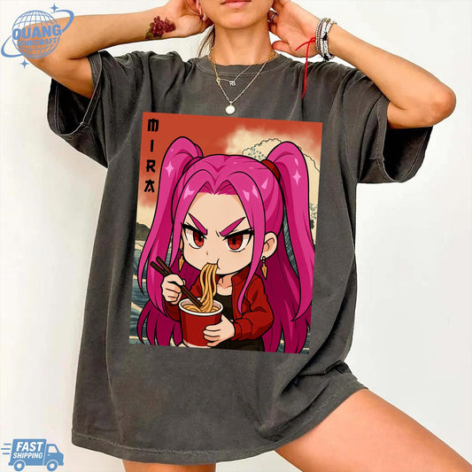 Mira Huntrix Demon Hunters T Shirts, Huntrix Girls Tshirt, Demon Hunter Merch, Gift for Kpop Fan, Derpy Tiger Shirt, Sussy