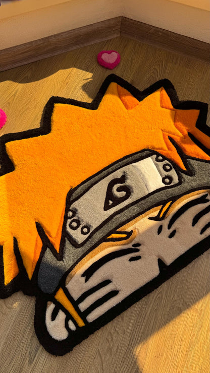 Anime Head Tufted Rug – Soft 3D Handmade Rug, Cute Carpet, Kawaii Girl Room Decor, Unique Gift for Her or Bedroom Mat