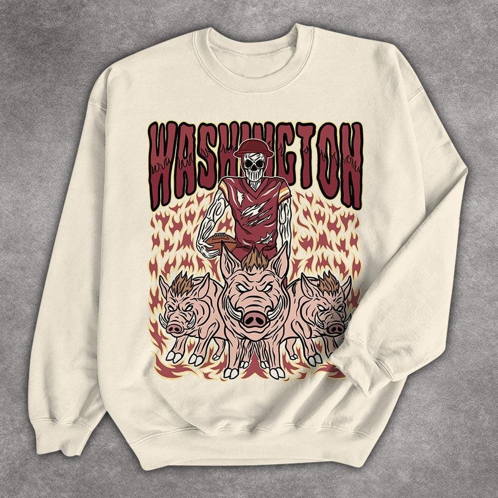 Washington Football Skull Vintage Shirt, Gift For Fan Football Game Day Unisex Shirt
