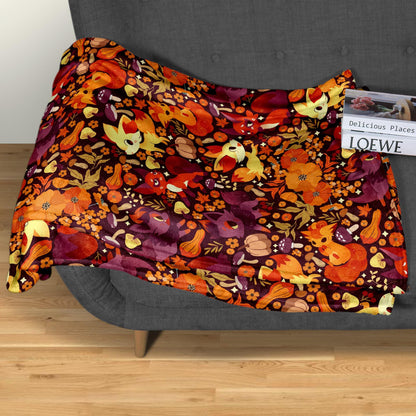Vulpix Fleece Blanket, Cozy Throw Blanket for Bedroom and Living Room, Home Decor Throw Blanket, Soft Cotton Family Blanket Gift