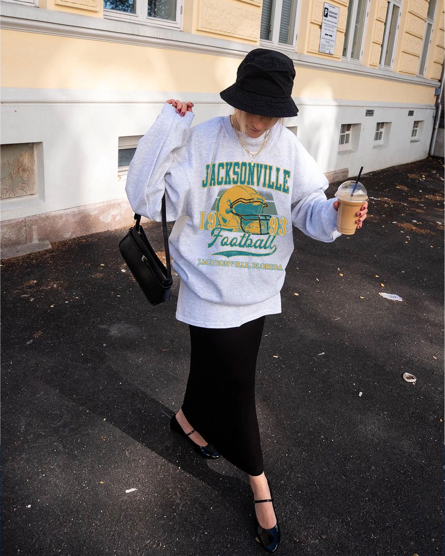 Jacksonville Football Vintage Style Sweatshirt, Jacksonville Football Shirt, Jacksonville Fan Shirt, Sunday Football Tee, Game Day Shirt