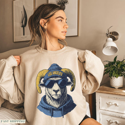 Los Angeles Football 90s Style Sweatshirt, Los Angeles Fan Crewneck, Los Angeles Football, Los Angeles Gift, Game Day Shirt, Sunday Sport