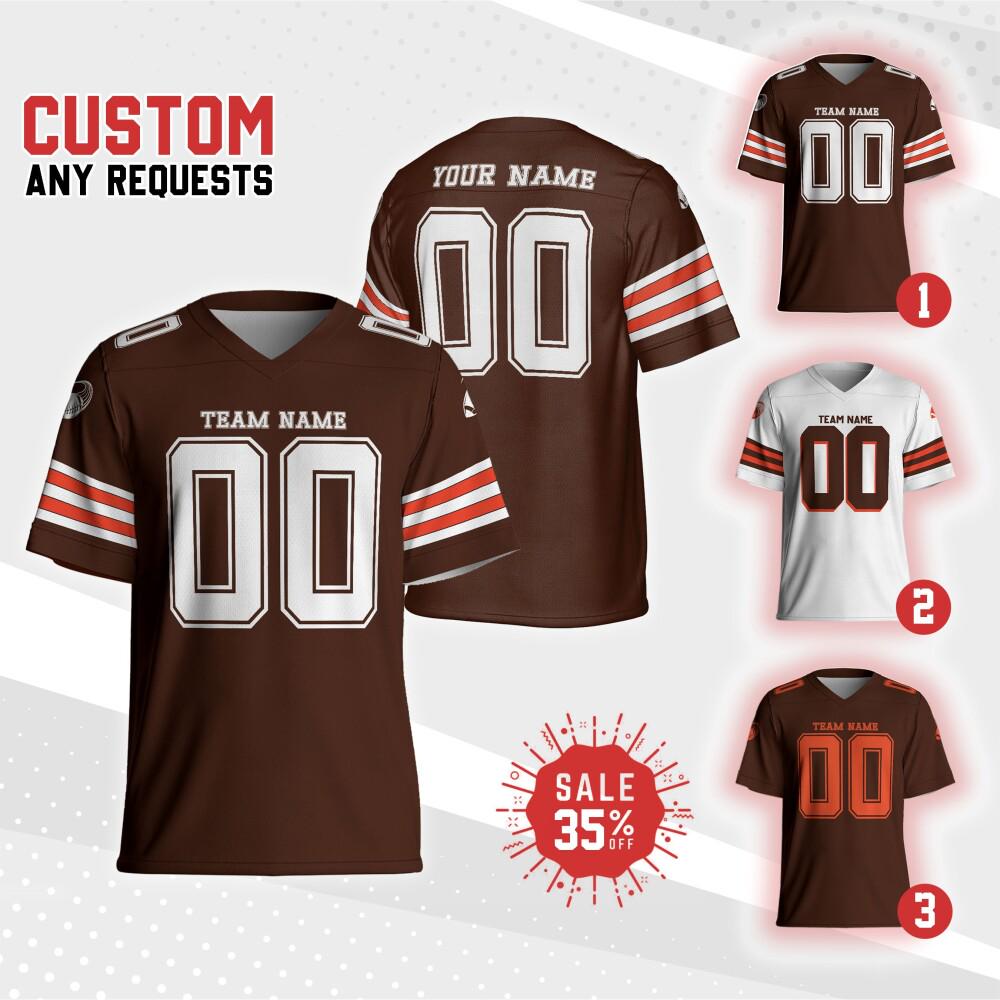 Personalized Team Brown Football Jersey Collection, Shirt For Adult Kid, Custom Football Jersey shirt , Game Day Outfit