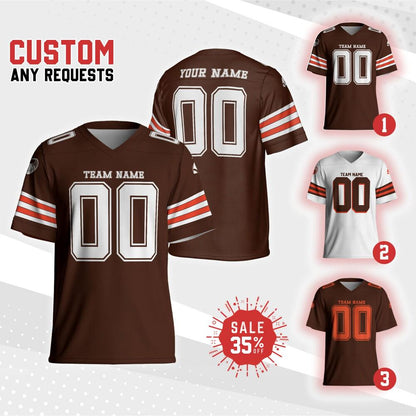 Personalized Team Brown Football Jersey Collection, Shirt For Adult Kid, Custom Football Jersey shirt , Game Day Outfit