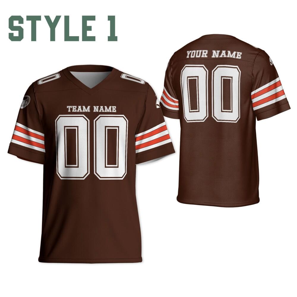 Personalized Team Brown Football Jersey Collection, Shirt For Adult Kid, Custom Football Jersey shirt , Game Day Outfit