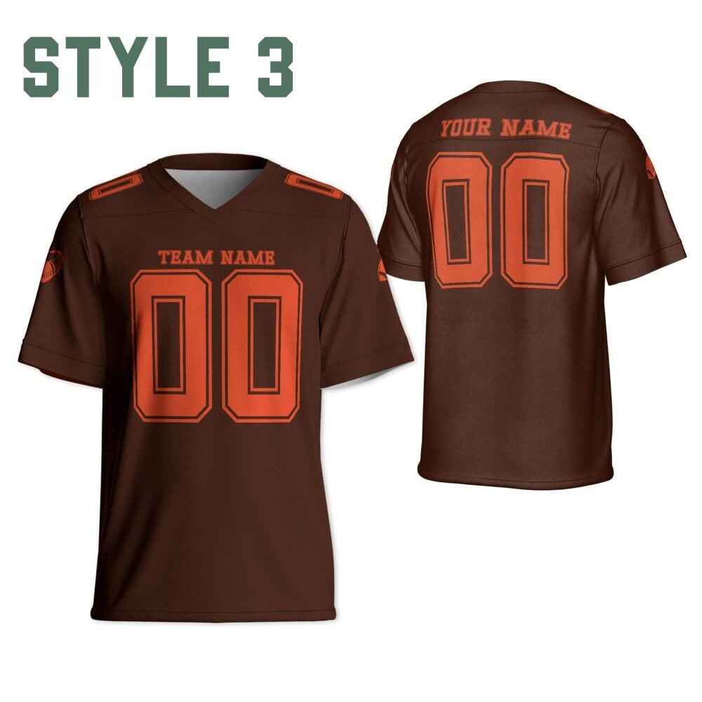 Personalized Team Brown Football Jersey Collection, Shirt For Adult Kid, Custom Football Jersey shirt , Game Day Outfit