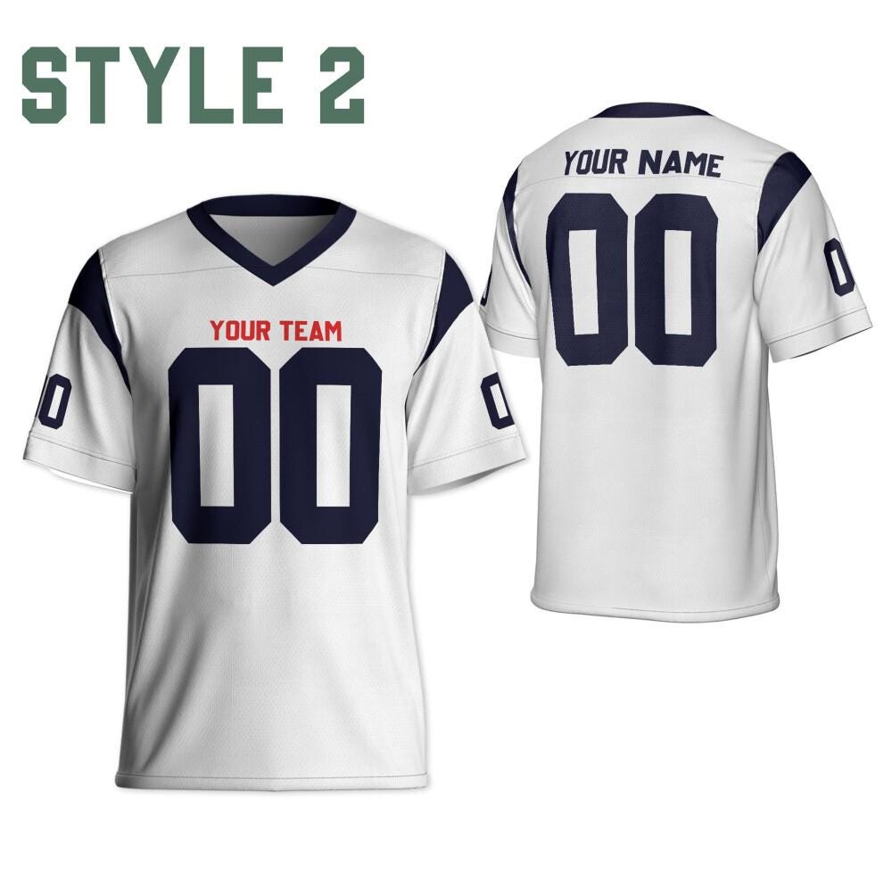 Personalized Name & Number Football jersey, Custom Team Texan Football Jersey Collection, Gameday Games, Gift for him