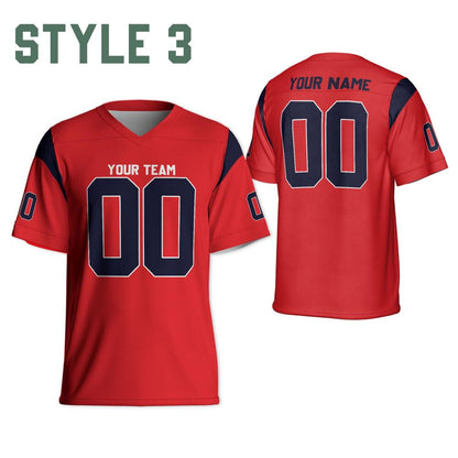Personalized Name & Number Football jersey, Custom Team Texan Football Jersey Collection, Gameday Games, Gift for him
