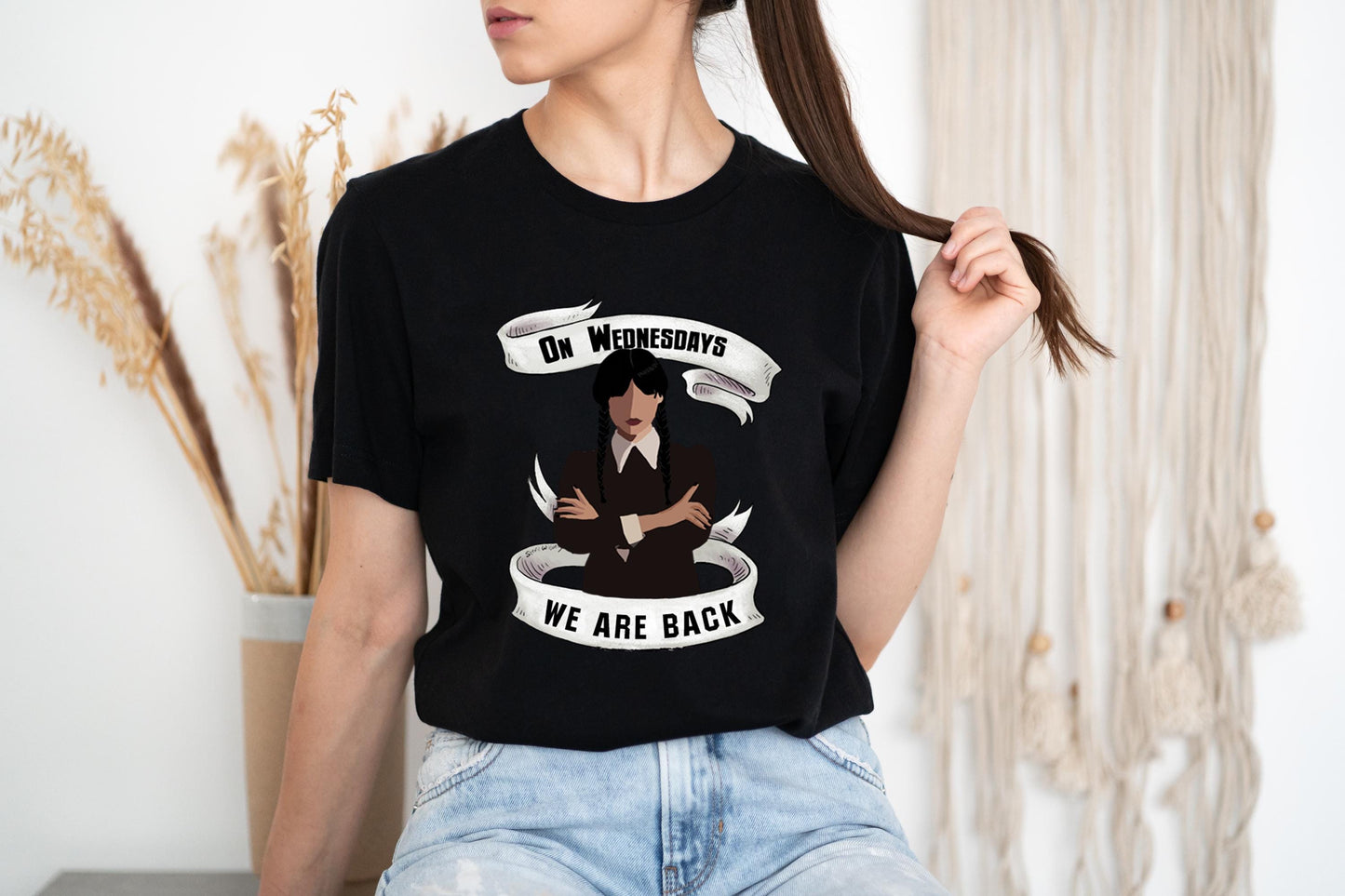 Wednesday Shirt, Spooky Gothic Halloween Tee, Moody Premium Addams Family Shirt, Retro Witch Aesthetic Top