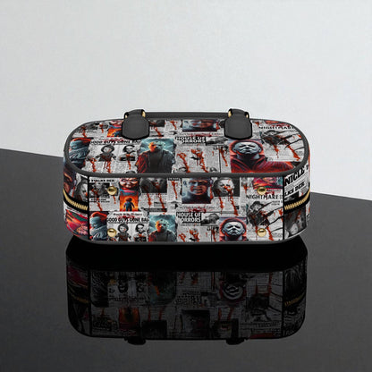 The Horror Gazette Small Handbag | Top Handle Bag | Custom Horror Lovers Handbag | Spooky Season Crossbody Bag | Mini Bag