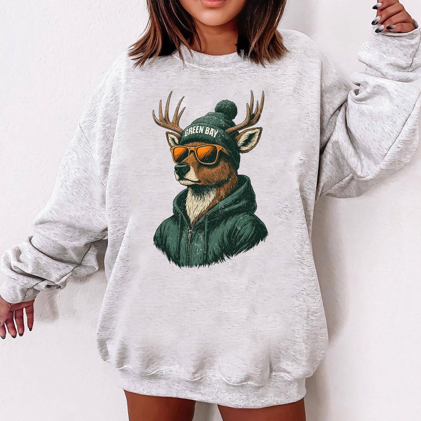 Green Bay Shirt Retro Style 90s Unisex Crewneck, Graphic Tee Gift For Football Fan Sport, Green Bay Football Vintage Style Sweatshirt.