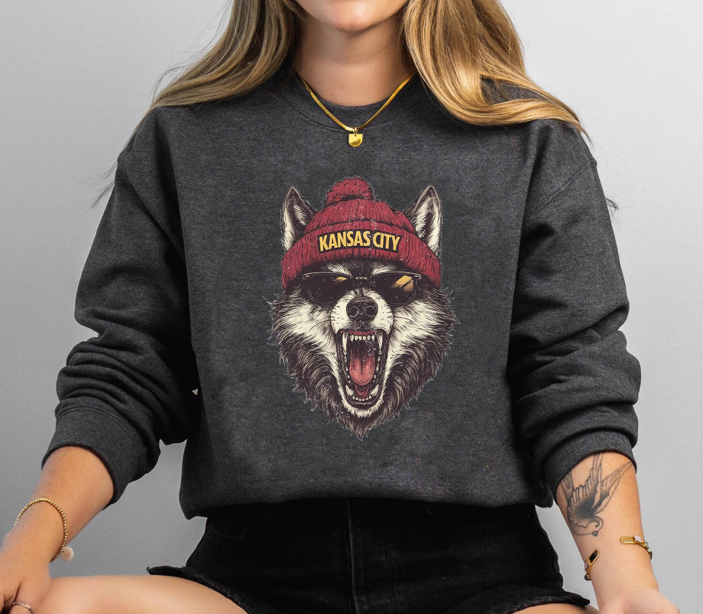 Vintage Style Kansas City Football, Kansas City Football Sweatshirt, Football Fan Gift, Game Day Shirt, Kansas City Sweatshirt.